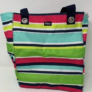 Thirty-One Tote Multicolor Zip Top Closure